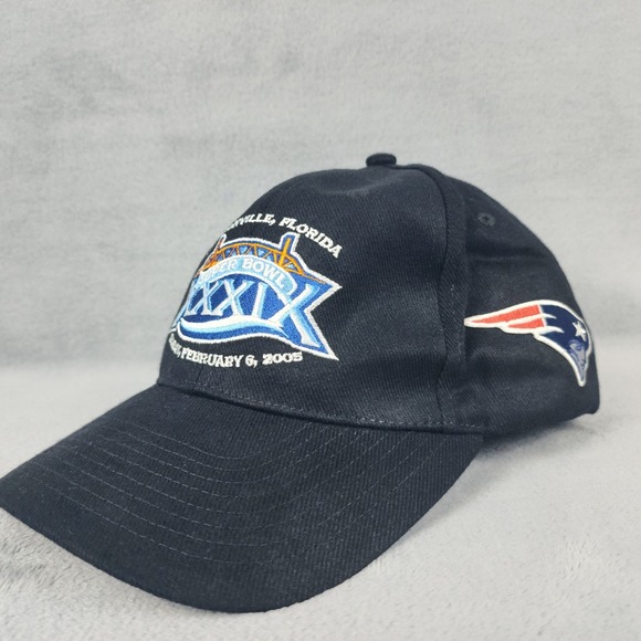 NFL Other - Super Bowl XXXIX Patriots Eagles Hat Black Adjustable Cap NFL 2005 Jacksonville